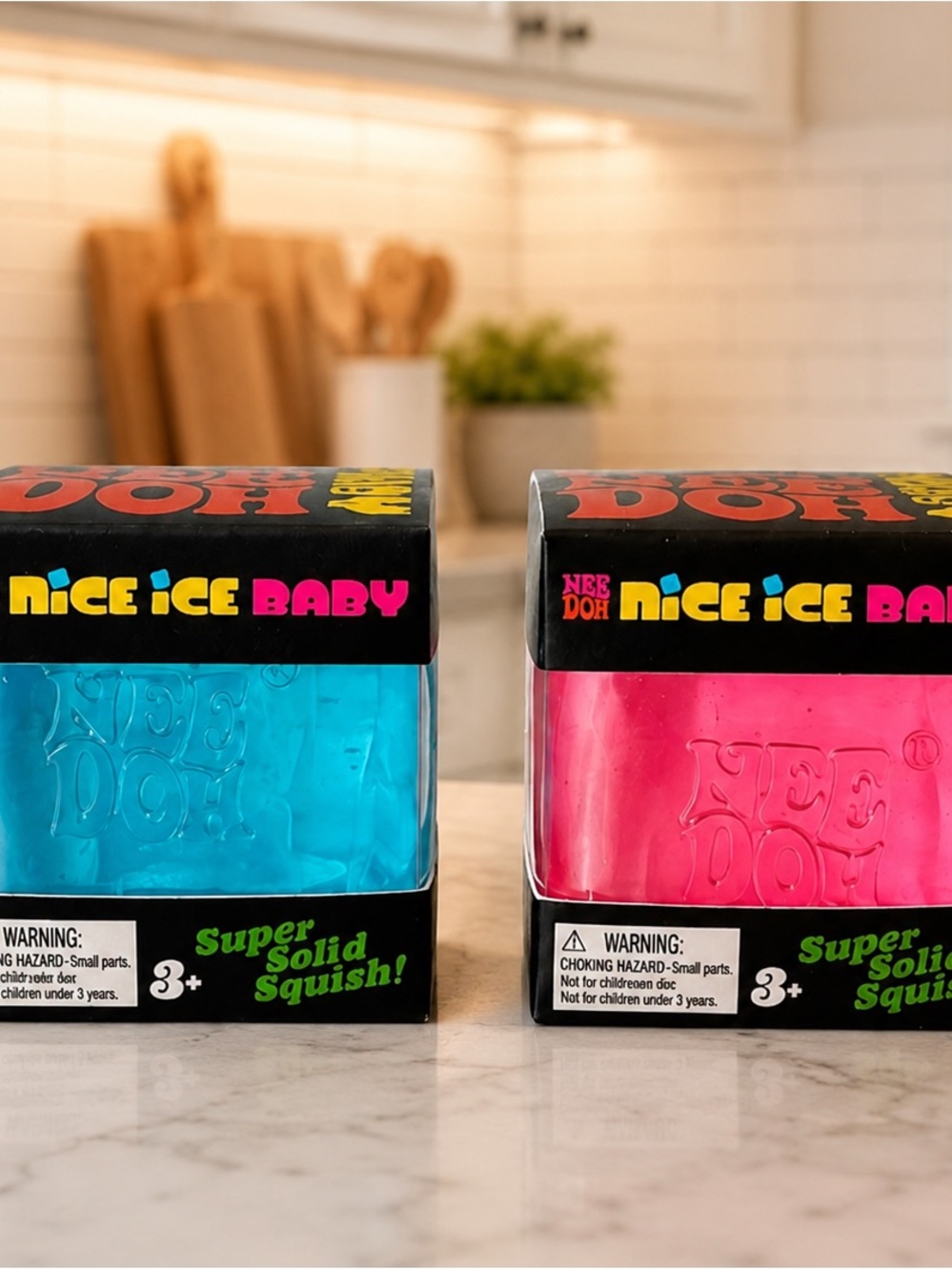 Nice Ice Baby Kids Super Solid Squish - Blue or  Pink. Pick of One random color